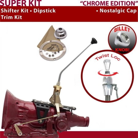 American Shifter C4 Shifter Kit Chrome 12 in. Trim Kit Dipstick for F0560