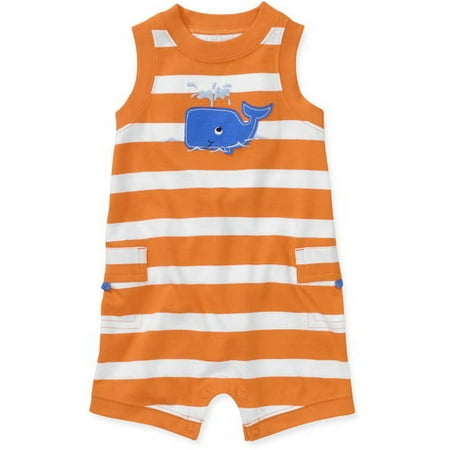 Newborn Boys' Striped Sleevless Romper