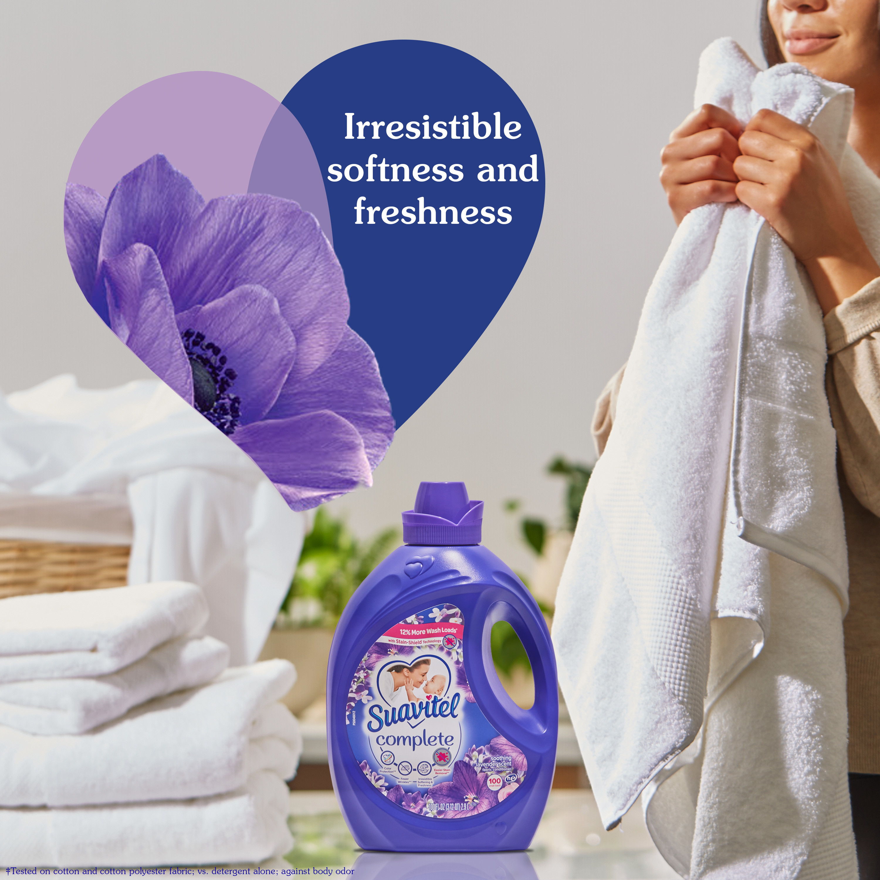 Suavitel Complete Fabric Conditioner, Soothing Lavender, 100 oz - image 4 of 14