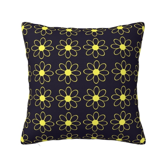 ZICANCN Floral Background Decorative Throw Pillow Covers, Bed Couch Sofa Decorative Knit Pillow Covers for Living Room Farmhouse, 24"x24"
