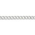 thumbnail image 2 of Primal Silver Sterling Silver 6.4mm Polished Flat Curb Chain Bracelet, 2 of 6