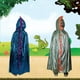 thumbnail image 2 of 115cm niños niños diseño de dinosaurio con capucha capas de disfraces de Halloween rendimiento ropa capa disfraz Fiesta Favor de fiesta (azul), 2 of 5