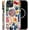 Collage European Disco, variant on Case Compatible with iPhone 16 Pro, Compatible with MagSafe, Fall Prevention Hybrid 2-Layer Hard Shell Cases for Girls Boys, Pink Bow Cherry Ribbon Fruit