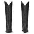 thumbnail image 2 of SMILIN Women's Knee High Cowboy Boots, Embroidered Pointed Toe Tall Western Cowgirl Boots, Black, Size 9, 2 of 7