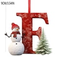 thumbnail image 2 of LEFXSMR Christmas Letter Ornaments, 3.54" Snowman Red Alphabet Initial Ornaments, Letters Christmas Tree Decorations Party Gifts DIY Decor, 2 of 5