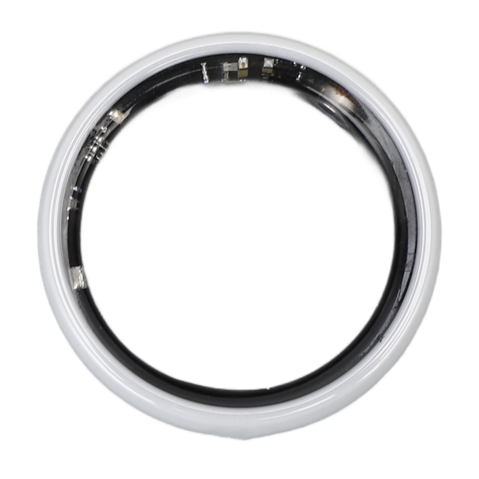 Bague Connectée Fitness En Céramique - Étanche 50m/IP68, NFC, Podomètre 9 Modes Sport, Batterie 20mAh