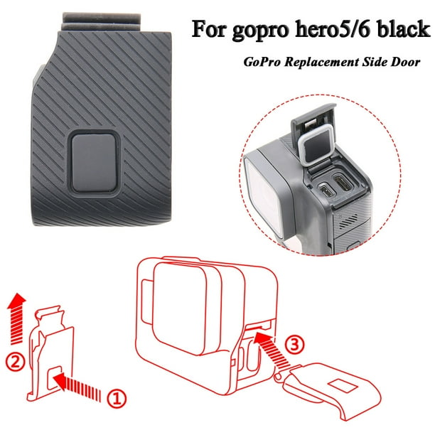 Waterproof Usb C Hdmi Door Repair Part For Gopro Hero 5 6 Black Replacement Side Door For Gopro Hero5 6 Walmart Com Walmart Com