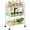 Green, variant on KK KINGRACK 3 Tier Rolling Cart Organizer, Mesh Cart with Wheels, Utility Cart for Office, School,Storage, Pink
