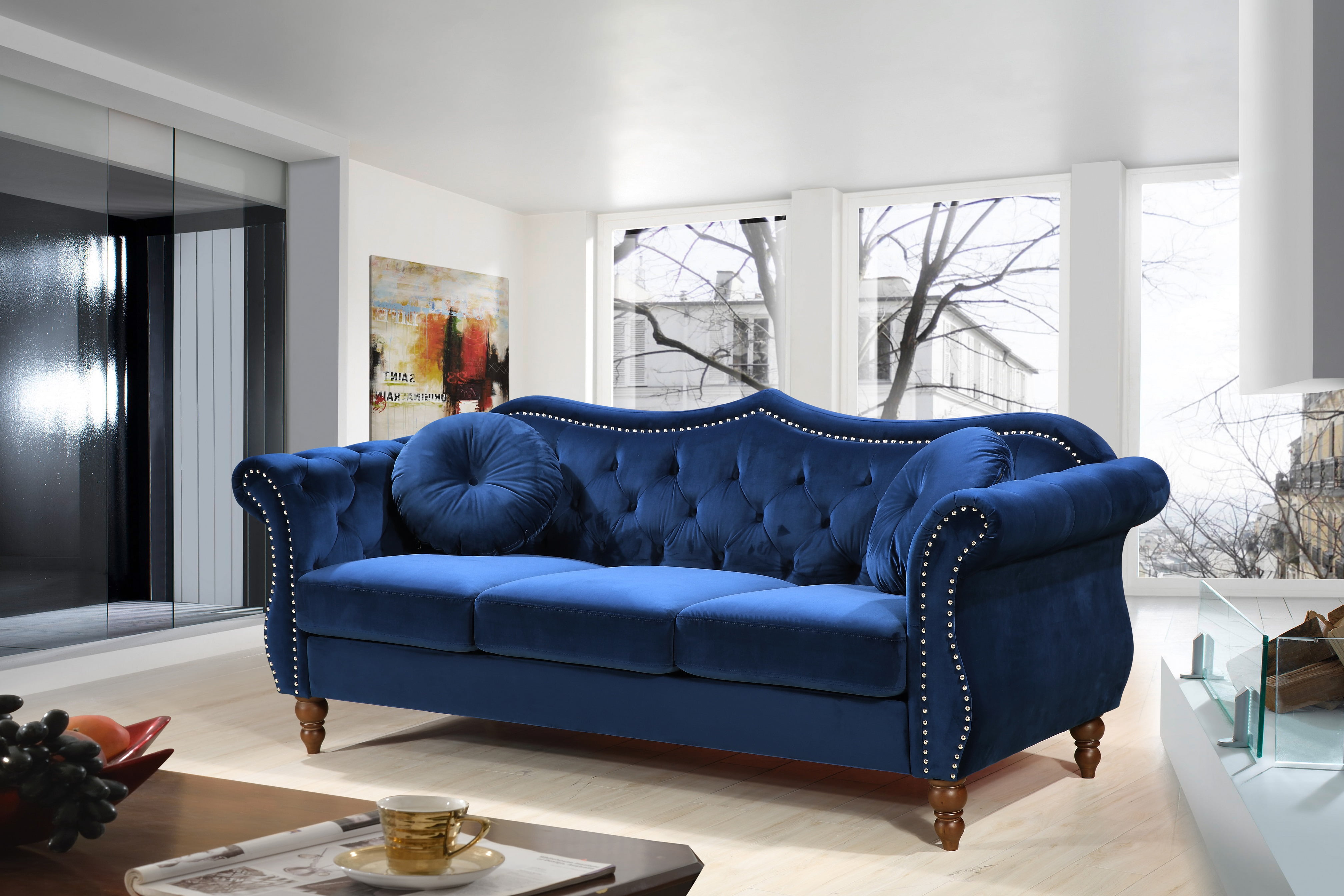 Billy nailhead chesterfield sale sofa