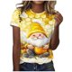 thumbnail image 1 of Blusas de Manga Corta para las Mujeres Cuello Redondo de Impresión de Verano, Top de Poliéster de Moda Casual para Toda la Temporada, 1 of 4