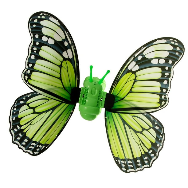 Alas de hada eléctricas, disfraz de mariposa con luces, juguete decorativo Verde