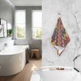 thumbnail image 2 of Yayeee 100% Cotton Hand Towels for Bathroom 16" x 28" Soft Absorbent Kitchen Towel, Brown Geometric, 2 of 7