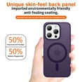 thumbnail image 3 of Allytechgroup Magsafe Competible Phone Case for Apple iPhone 14 Pro, with Screen Protector Transparent Matte Back Cover Anti-Scratch Slim Shockproof Case for Women Men, Purple, 3 of 7