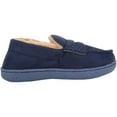 thumbnail image 5 of ABSOLUTE FOOTWEAR Childrens Kids Infants Toddlers Easy Slip On Warm Faux Fur Winter Moccasin Style Slippers - Navy - US Child 13, 5 of 7