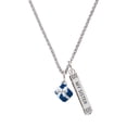 thumbnail image 1 of Delight Jewelry Silvertone Small 3-D Blue Present Box with Bow Silvertone Always My Sister Bar Charm Necklace, 23", 1 of 4