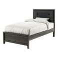 thumbnail image 2 of FOA Livorn 4-Piece Gray Wood Bedroom Set - Twin + Nightstand + Dresser + Mirror, 2 of 11