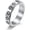 Silver, variant on Unisex Stainless Steel Flowers Rotatable Spinner Ring, Fashion Casual Band, US Sizes 5-11