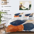 thumbnail image 4 of Navy Blue Burnt Orange Bedding 3 Piece Duvet Cover Set Twin Size, Artwork Geometric Contemporary Soft Microfiber Comforter Cover with Zipper Closure & Pillowcases, Wrinkle & FadeResistant Quilt Cover, 4 of 9