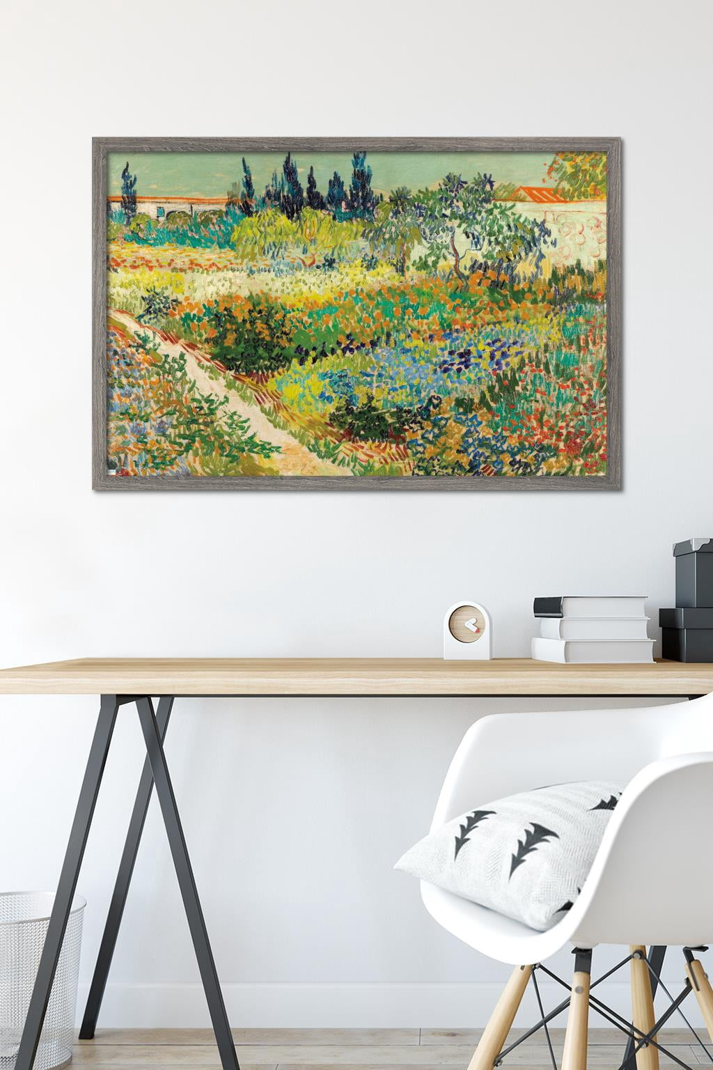 Garden at Arles by Vincent van Gogh Wall Poster, 22.375" x 34" Framed