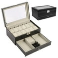 thumbnail image 1 of Jewelry Storage Box 12 Slots Watch Box Double Layers Jewelry Box for Bracelet Necklace and Other Accessories, 1 of 7