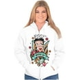 thumbnail image 4 of Betty Boop Bold Eagle Rose Tattoo Women Plus Size Zipper Hoodie Brisco Brands 3X, 4 of 5
