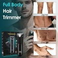 thumbnail image 5 of Electric Body Hair Trimmer for Men, Grooming Trimmer, Portable Beard and Body Shaver with LED Light, Digital LCD Display for Underarm, Leg, Chest, Head Styling, 5 of 9