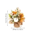 thumbnail image 3 of PSVFUJZ 12x11 Inch Fall Artificial Potted, Flowers Table Centerpieces, Rustic Burlap Decor for Table Autumn Thanksgiving Harvest Wedding Holiday Party Home Fireplace Mantle Decor Yellow Maple leave, 3 of 7