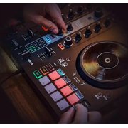 Hercules DJControl Inpulse 300 MK2 2-Channel DJ Controller Bundle with Case, TRS-to-RCA Breakout Cable, and Austin Bazaar Polishing Cloth