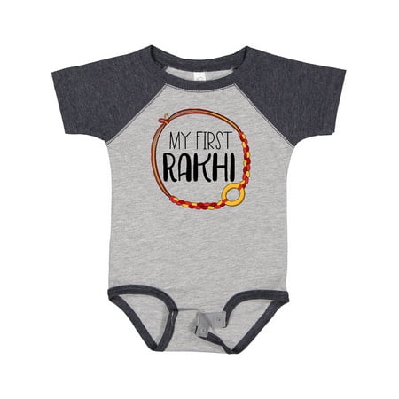 

Inktastic My 1st Rakhi Bracelet Raksha Bandhan Red and Gold Bracelet Gift Baby Boy or Baby Girl Bodysuit