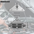 thumbnail image 3 of Unique Bargains 2 Pcs 10mm Ball Studs Mounting Brackets for Gas Strut Shock Spring Prop Lift Support Silver Tone, 3 of 6