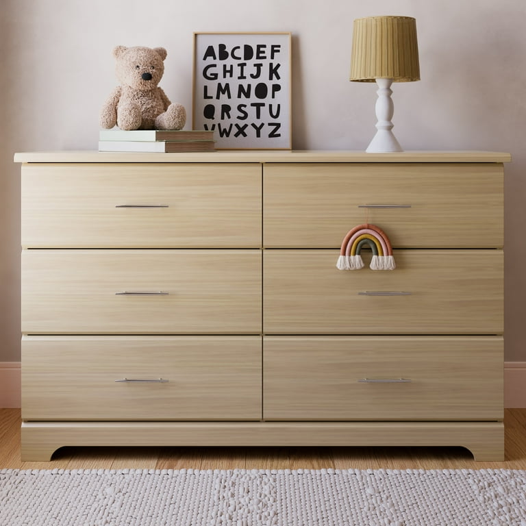 Storkcraft Brookside 6 Drawer Nursery Double Dresser Driftwood