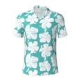 thumbnail image 2 of Daiia Vintage Floral Pattern Men’s Polo Shirts,Solid Deck Shirt,Classic Fit, Breathable Cotton Polo for Casual and Sport Wear-Small, 2 of 7