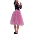 thumbnail image 2 of Qiylii 7 Layer Tulle Skirt Womens Vintage Dress Rockabilly Tutu Petticoat Ball Gown Spring hue Girls Summer Casual Cute Super Soft Tulle Tutu Skirt, 2 of 6