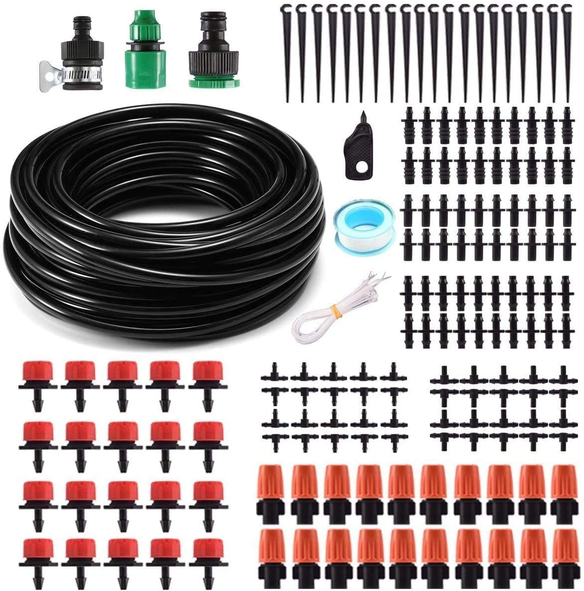 MSDADA 50ft Micro Drip Irrigation Kits System, Plant Watering Kit
