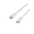 thumbnail image 5 of Belkin BoostCharge Nylon Braided USB C to Lightning Cable 3.3ft/1M - MFi Certified 18W Power Delivery iPhone Charger Cord - Apple Charger USB C Cable - Fast Charging for iPhone 14, iPhone 13 - White, 5 of 5