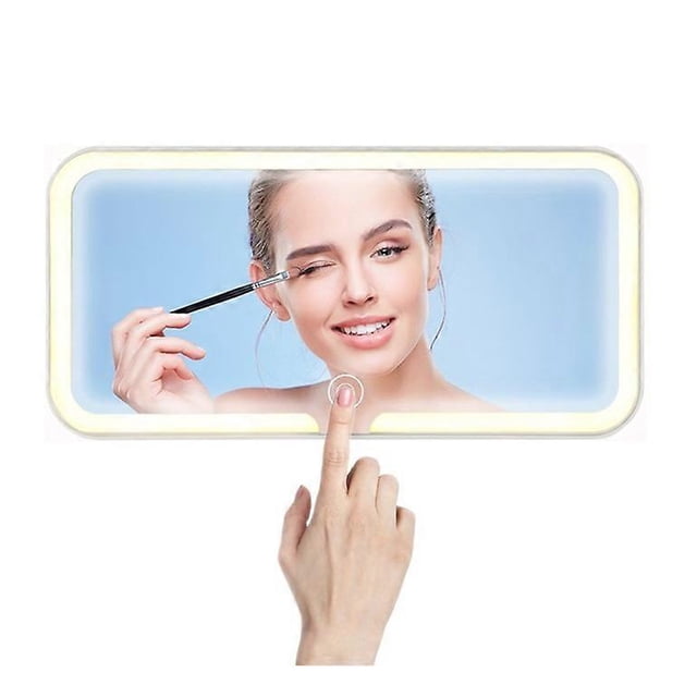 Car Sun Visor LED Makeup Mirror, Vehicle Vanity Mirror with Light 3 Brightness, Rechargeable Makeup Mirror for Truck, SUV, Car