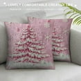thumbnail image 3 of Creowell  Christmas Pillow Covers  Pink Merry Christmas Tree Throw Pillows Winter Pillowcase Home Decor Living Room Cushion Case for Sofa Couch, 3 of 5