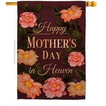 Breeze Decor H115239-BO Miss Mother In Heaven Family Day 28 x 40 in. Double-Sided Decorative Vertical House Flags for Decoration Banner Garden Yard Gift