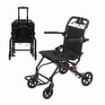 thumbnail image 2 of Portable Folding Wheelchairs, Ultra Lightweight Aluminum Wheelchair with Adjustable Safety Strap, 270° Flip-Back Armrests, Lifting Handle, Ergonomic Transit Travel Chair for Adults and Seniors, 2 of 9