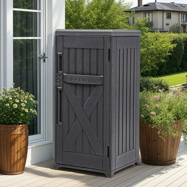 ModFusion Secure Outdoor Resin Mailbox & Storage Box - Gray, 60 Gallons for Package Delivery
