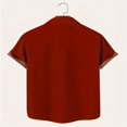 thumbnail image 2 of Men‘s Creative Christmas Stitching Striped Shirt With Pockets, 2 of 6