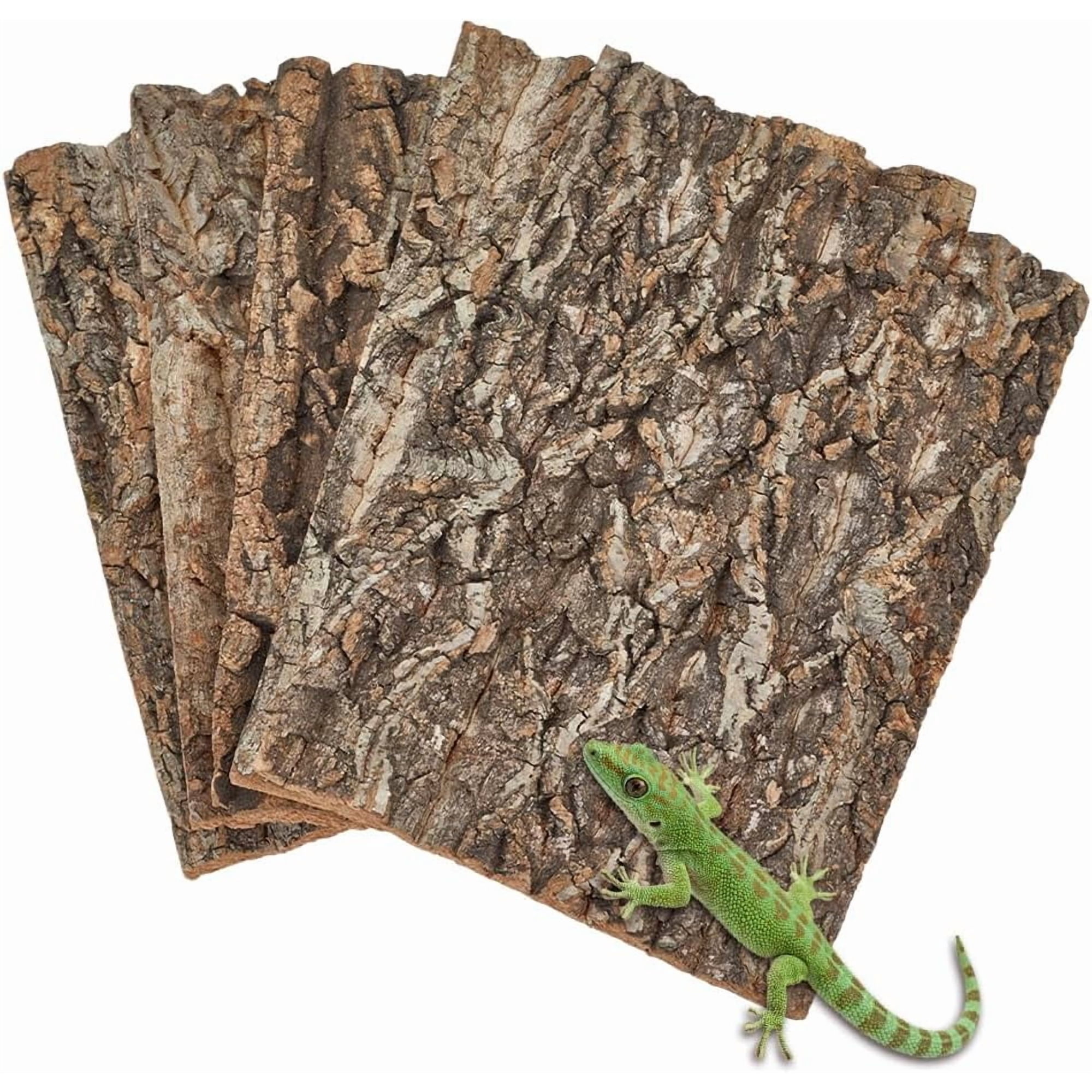 5 Pack Cork Bark 12" L x 8" W Cork Barks for Reptiles Natural Bird Perch Boards Reptile Climbing Mat Wall Terrarium Decor