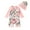 Pink, variant on Happy Town Toddler Baby Girl Floral Swimsuit Long Sleeve One-Piece Rash Guard Bathing Suit with Hat