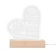 thumbnail image 2 of Lámpara de 3D Acrílico Grabado Luz de noche Decoración para el hogar Base de madera Luz ambiental versátil Lámpara de noche Cumpleaños Día de Regalo para Yinane  Luz de noche, 2 of 8