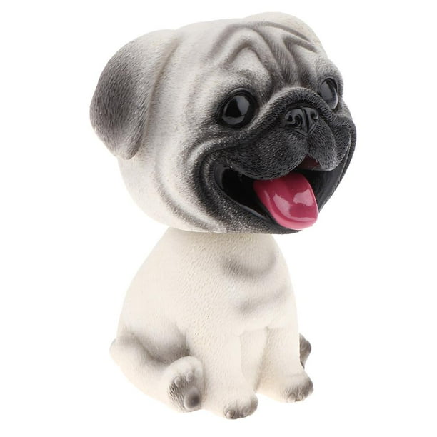 Modelo de Resina Bobble Head Dashboard Dogs para Decoracion de Coches Domesticos Pug Blanco Sunnimix Resina Bobble Head Dog Bodega Aurrera en linea