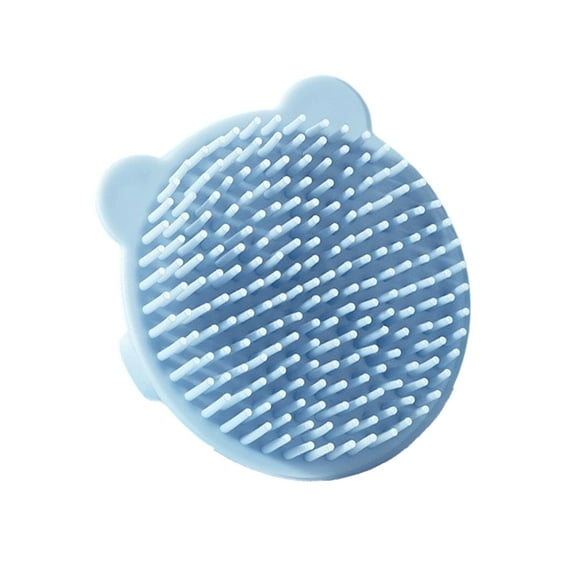 RUISINERY Soft Silicone Baby Hairbrush with Gentle Bristles for Infant Scalp Massage and Bath Time Comfort Lovely Bear Design