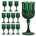 thumbnail image 1 of HTTBEIZI Juego de 12 Copas de Vino Plásticas Verde Oscuro de 210 ml, 1 of 6