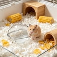 thumbnail image 4 of 2-in-1 Hamster Bathroom & Toilet – Sand Bath House & Potty Box for Small Animals | Dirt Proof, Prevents Sand Spatter | Easy Clean – Clear Plastic, 5.71in, 4 of 6