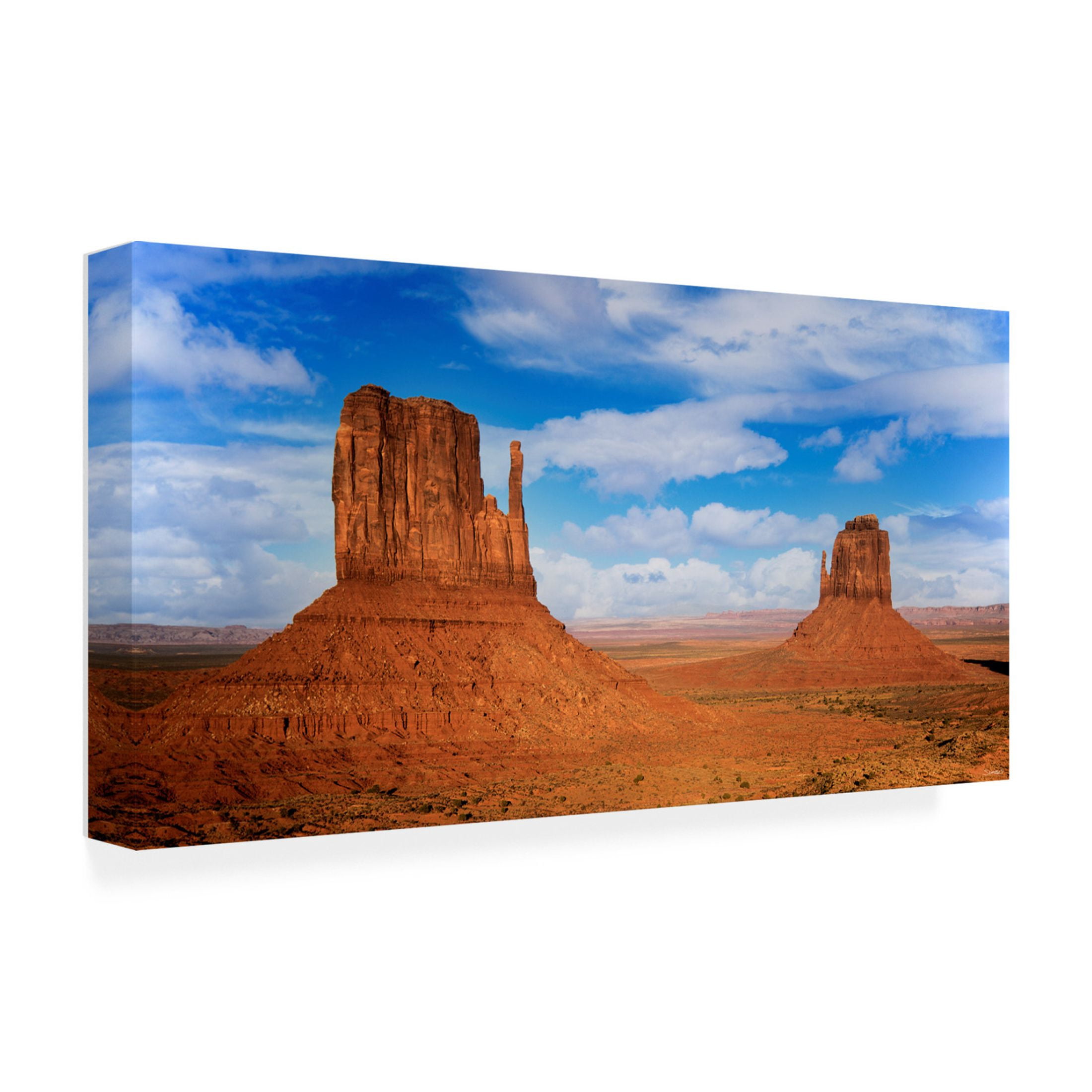 Canvas Wall Art - Gordon Semmens 'Return to Monument Valley 2' Wall Art for Living Room, Bedroom, or Office Décor by Trademark Fine Art - 32 x 16 Inches