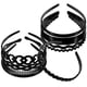 thumbnail image 3 of GOOHOCHY Juego de 8 diademas para el pelo con dientes ondulados, unisex, de plástico duro, con cierre antideslizante, color negro, 3 of 8
